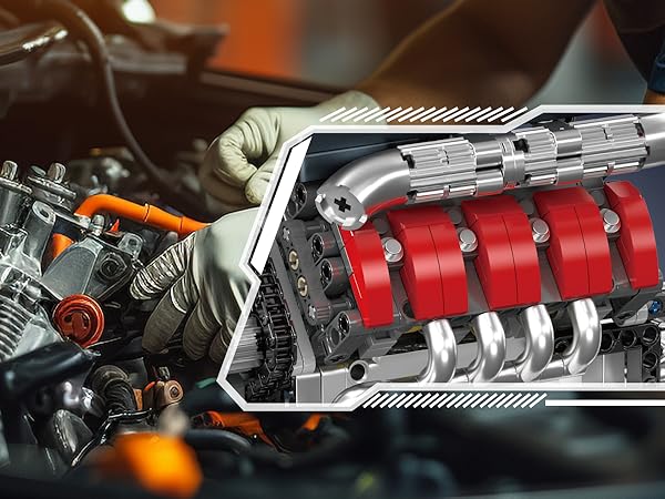  Mould King V8 Engine