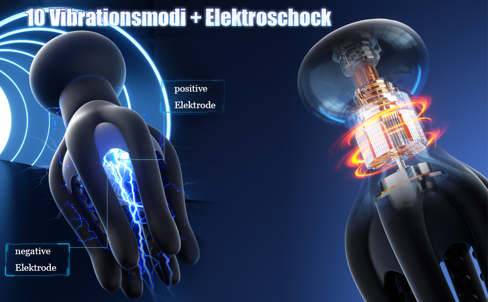 10 Vibrationsmodi + Elektroschock