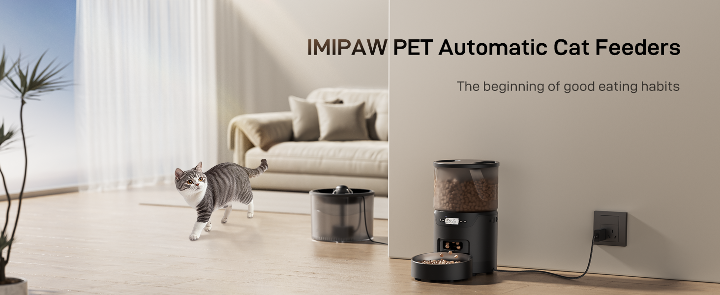Automatic cat feeder and water dispenser