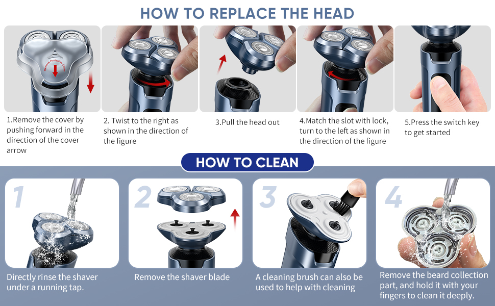 Sejoy Electric Razor for Men face, Shavers for Men pubic Hair and Beard