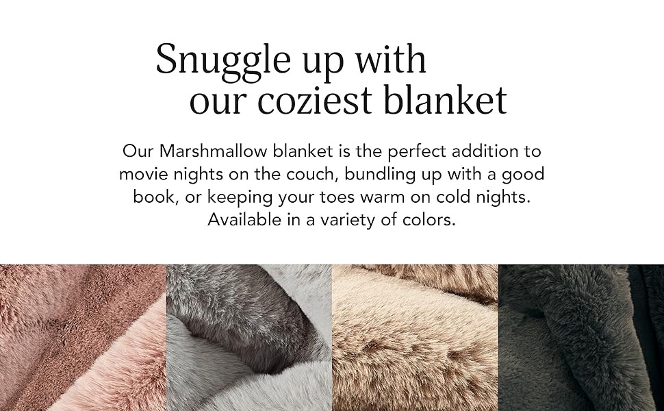 UnHide Marshmallow Faux Fur Blanket Heavy Weight, Extra
