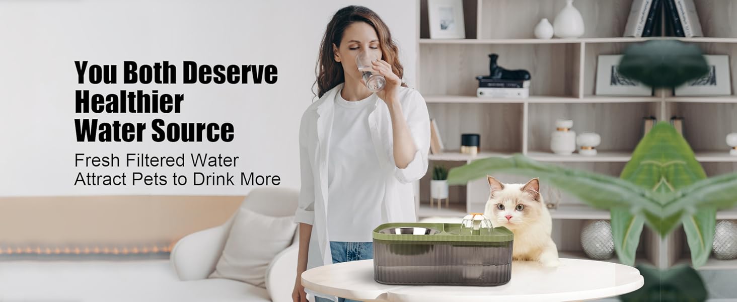 TODDLT Cat Water Fountain