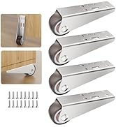 Mixizigoz Mini Low Profile Fixed Caster Wheels, Side Mount Caster Fit for Wooden Furniture, Cabin...