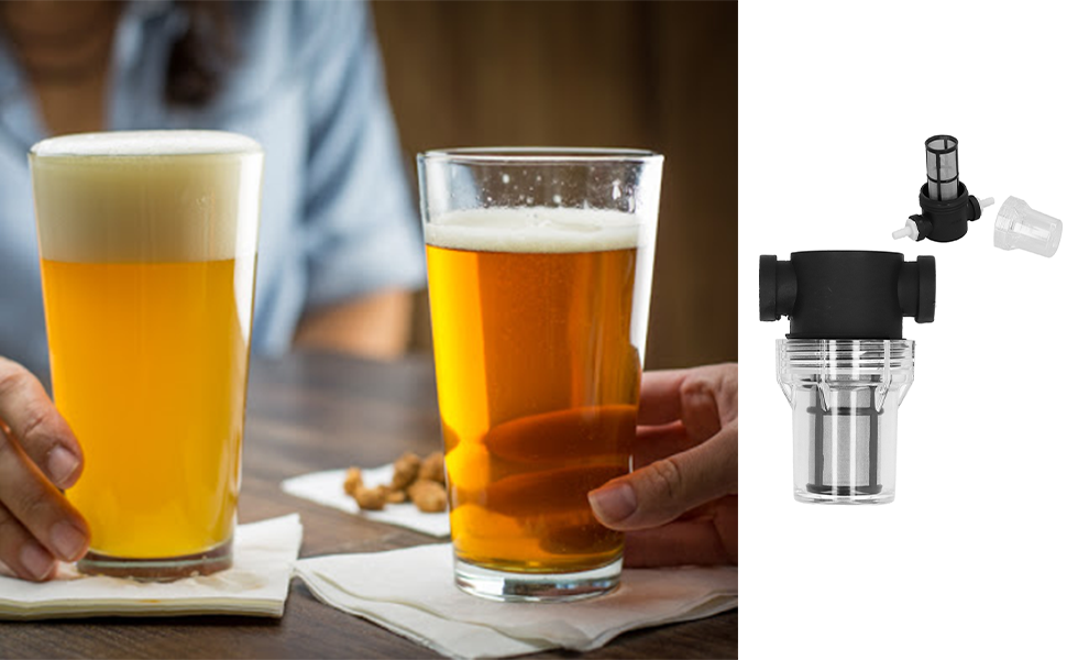Joyzan Beer Filter, Inline Brewing Filtering 150 Micron