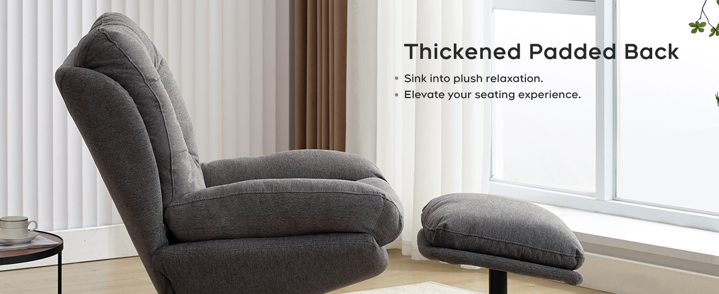 Swivel Accent Chair with Ottoman Set