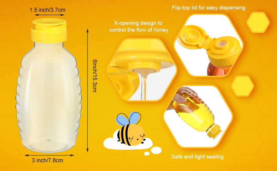 Amazon.com: Didaey 48 Pcs 16 oz Honey Jar with Lids Squeeze