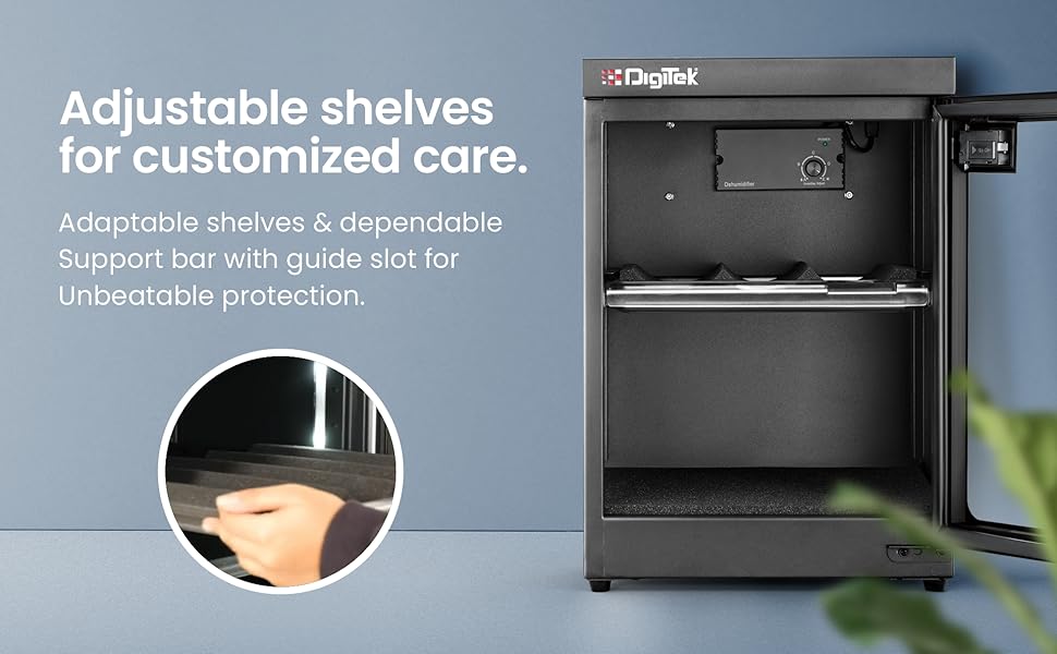 Digitek AB 35C 35 Liters Capacity Digital Display Dry Cabinet with Humidity Controller (Black)