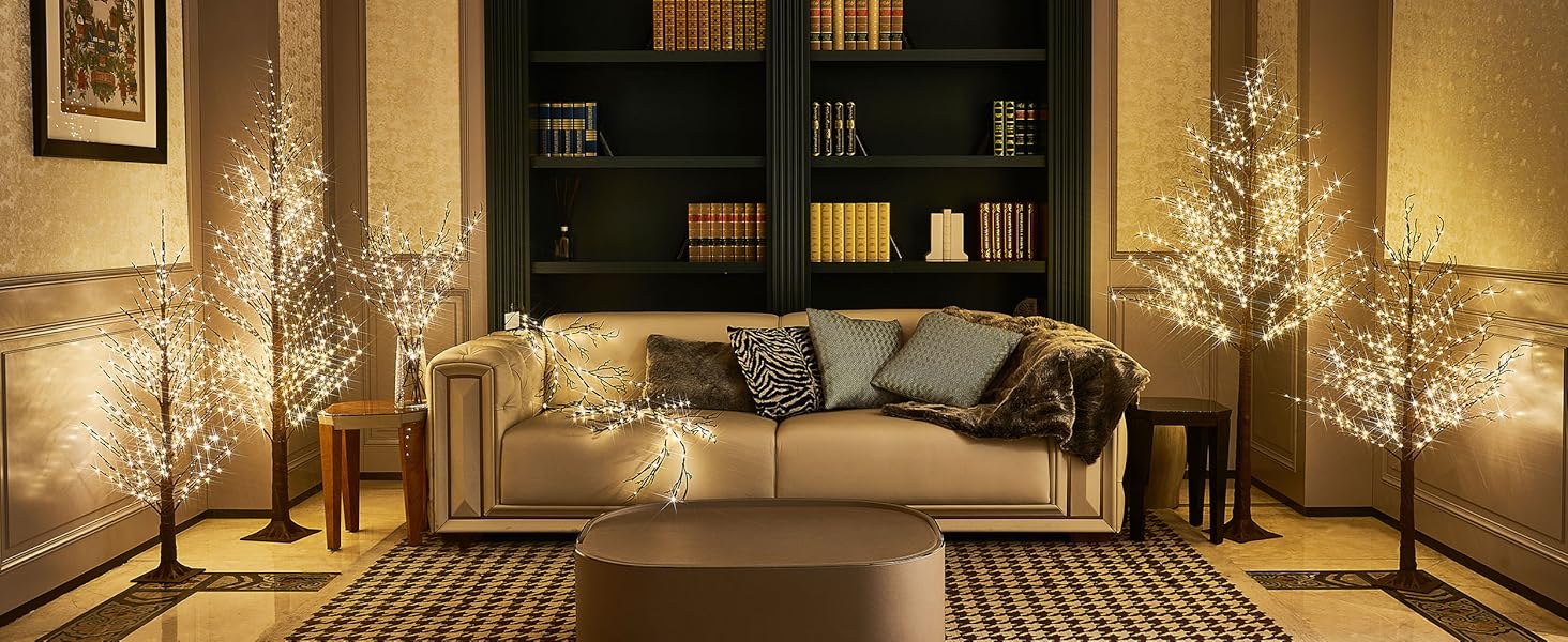 Hairui Lighted Brown Twig Branches Plug in with Dimmer and Timer 32IN