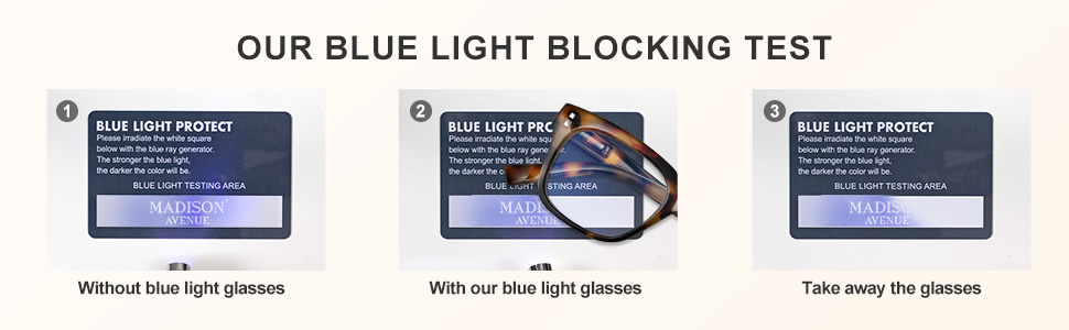 blue light blocking reading galsses test prevent harmful blue light ray 