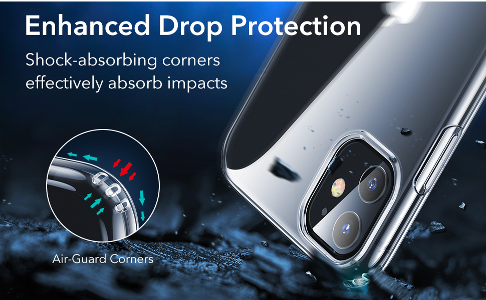 ESR for iPhone 11 Phone Case Clear YellowingResistant Shockproof