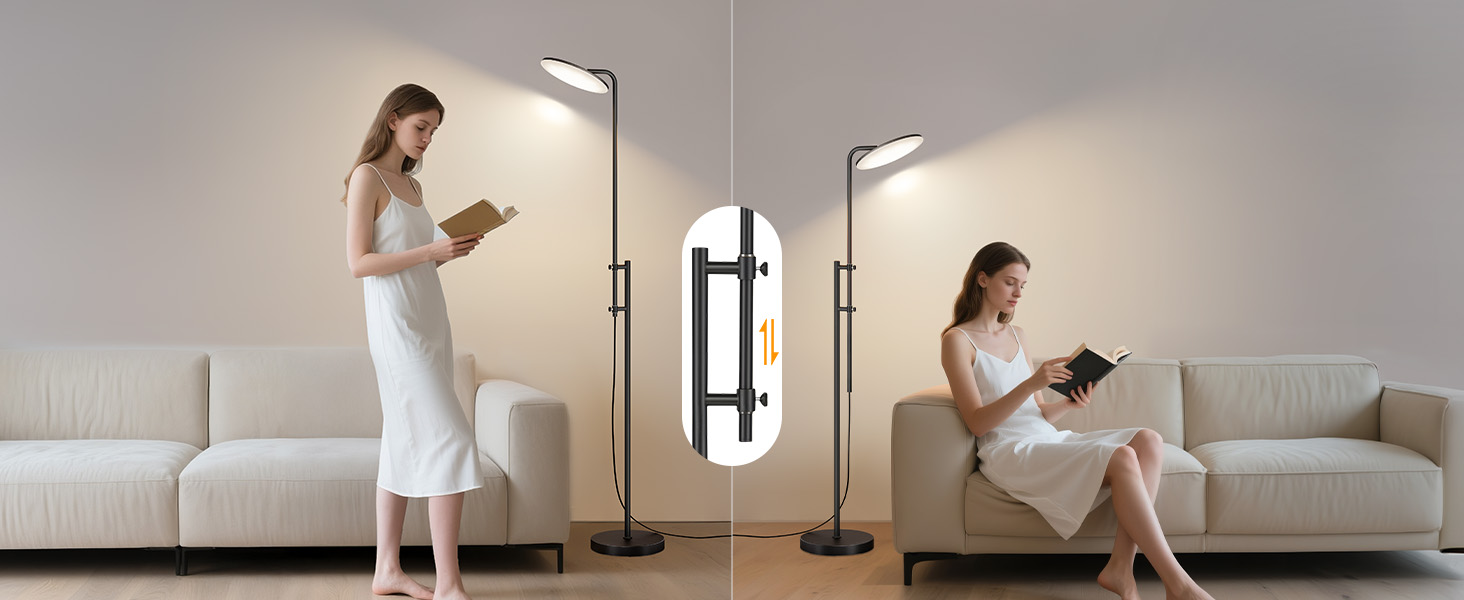 Adjustable floor lamp