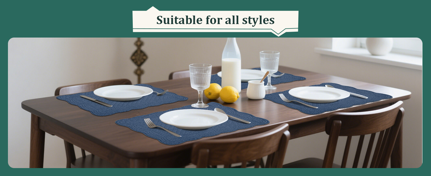 HOMBYS Quilted Placemats Set of 4 for Kitchen Table - OEKO-TEX STANDARD 100
| Hombys Washable Rectangular Placemats 100 E01b91ac A94d 4f88 A8f9 Cbd191042416. CR0,0,1464,600 PT0 SX1464 V1