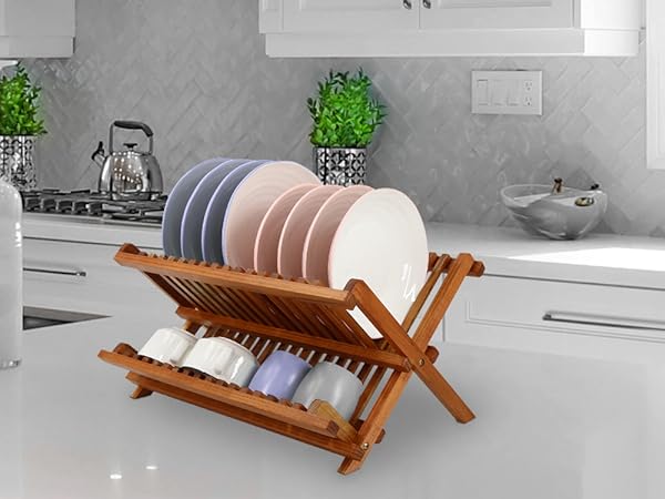 Teak Dish Drying Rack