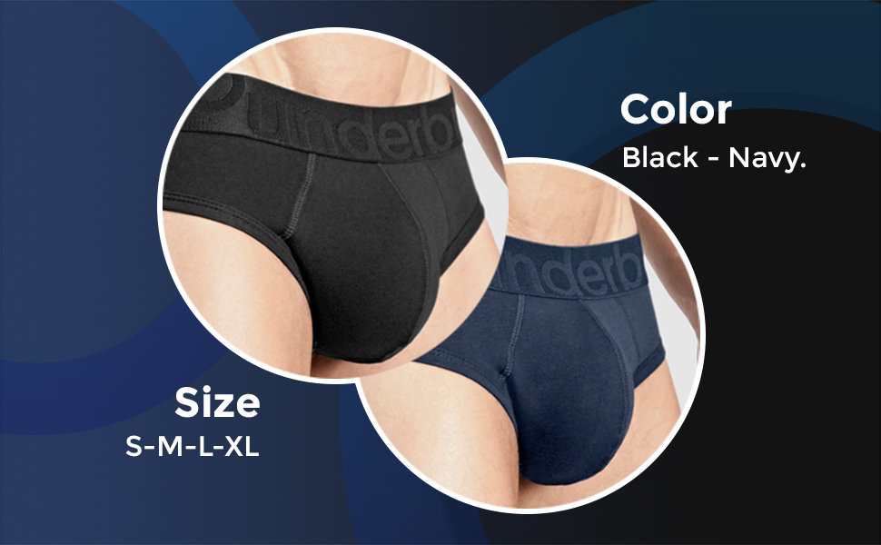 Rounderbum Mens Underwear Navy Mens Boxer Briefs Size Large