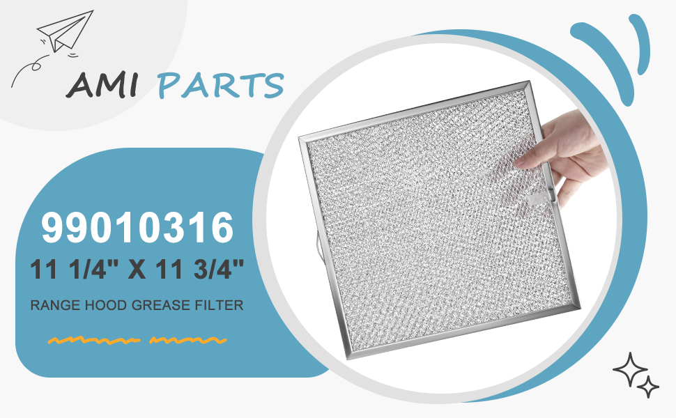 2 Pack 99010316 S99010316 Range Hood Grease Filter