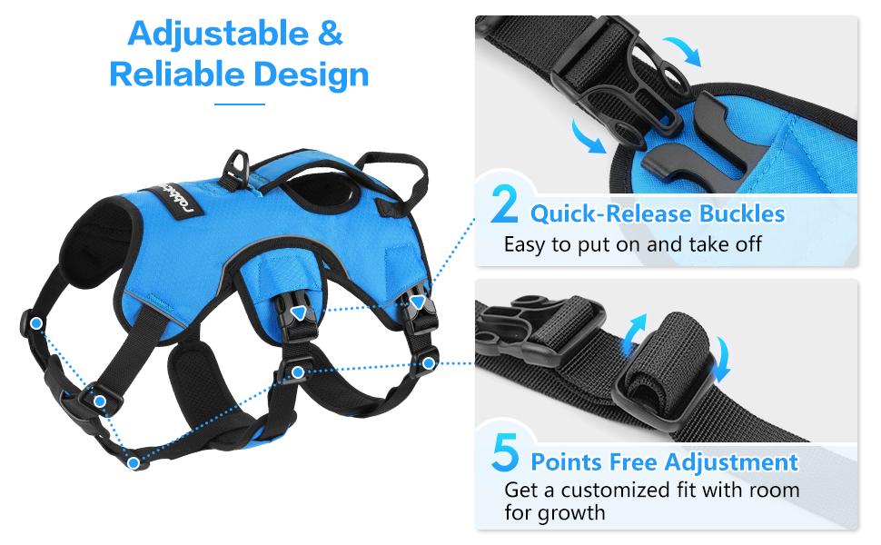 rabbitgoo EscapeProof Dog Harness NoPull Adjustable Reflective