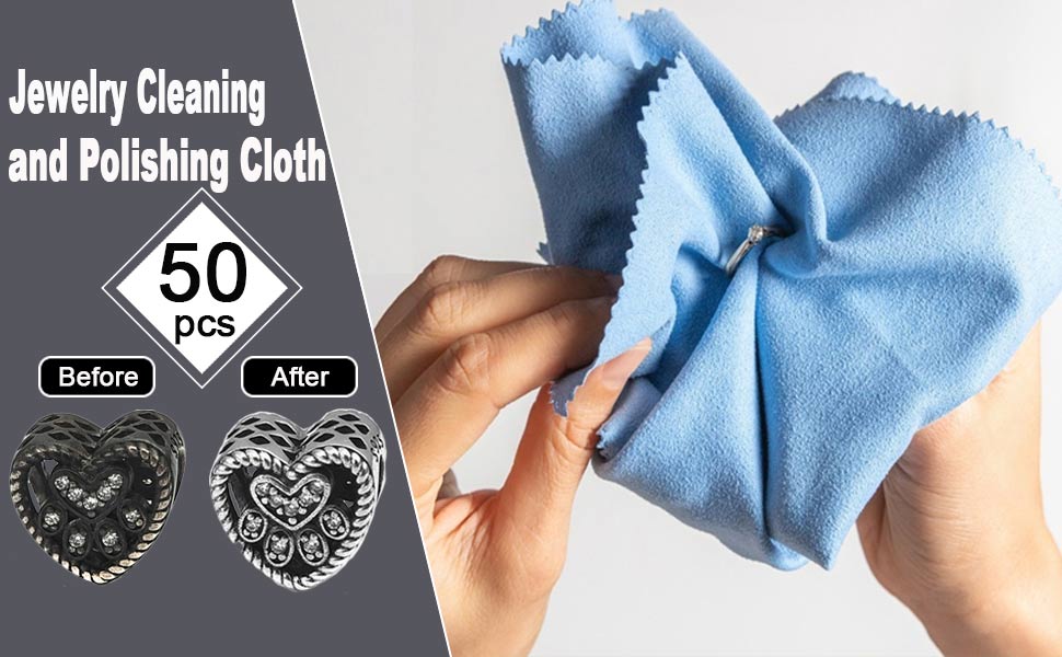 Jewelry Cleaning Cloth Dark Grey Polishing Cloth