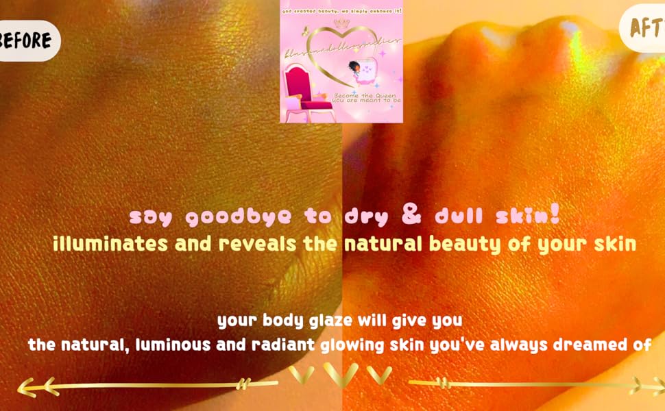 blasiandollcosmetics, body glaze, before & and after 