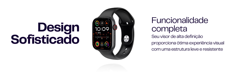 Relógio Smartwatch 2 Pulseiras Premium Tela Full Touch 