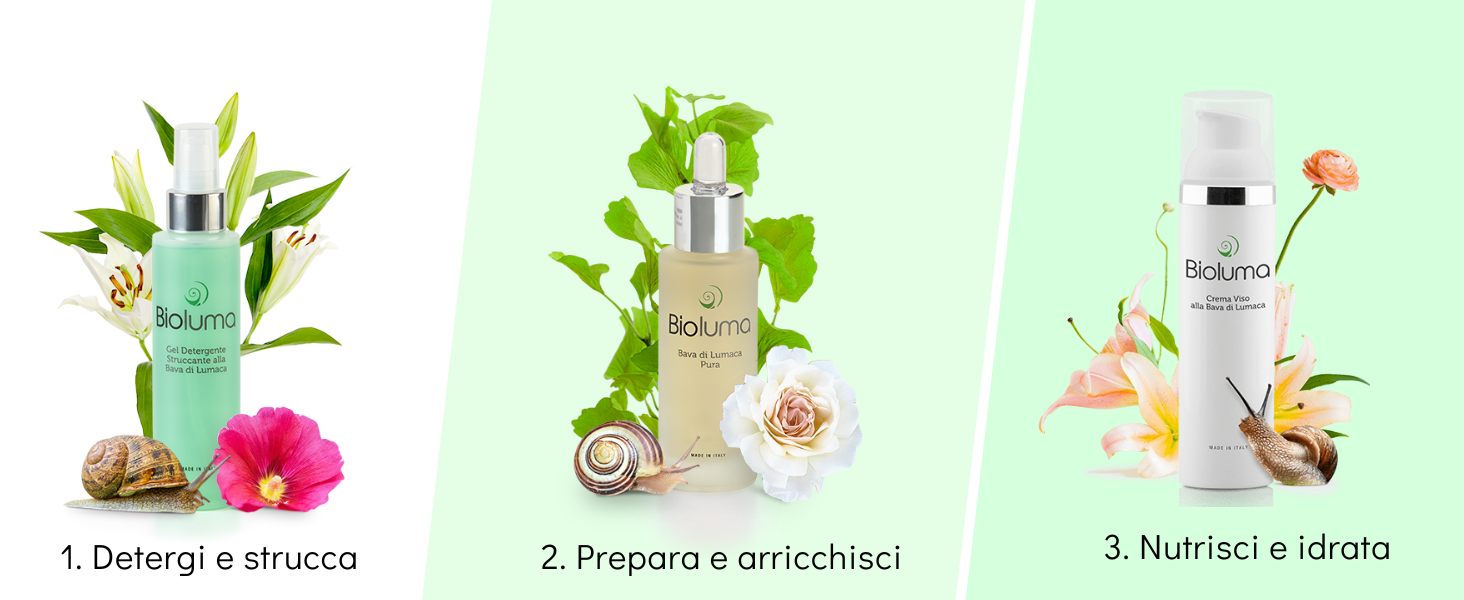 skincare beauty routine set bava di lumaca crema viso bava pura antirughe antietà idratante