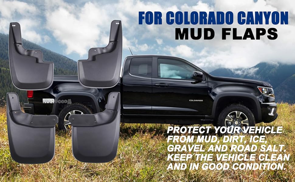 MP&PV Mud Flaps Compatible with Chevrolet Colorado Canyon