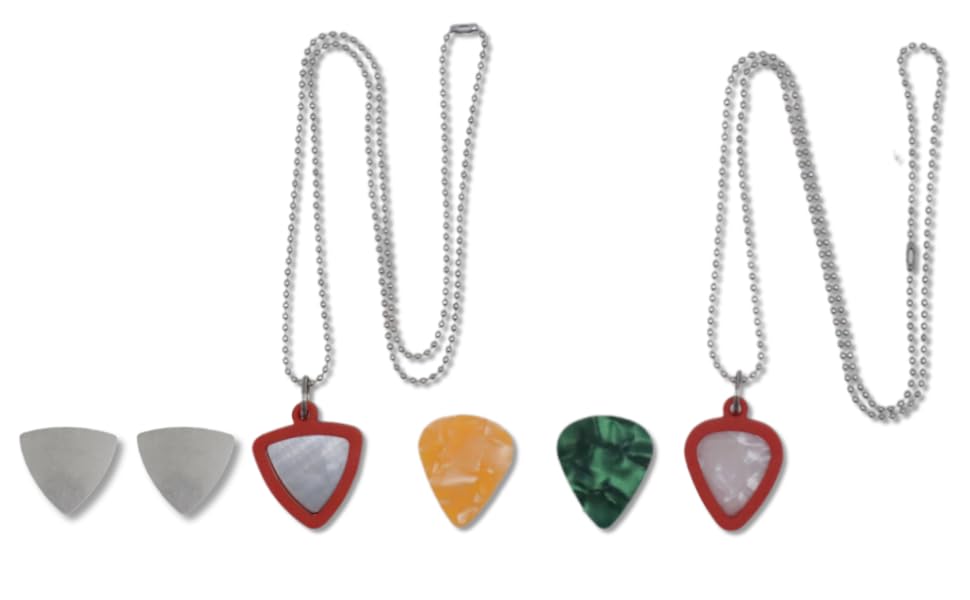 PICKネックレス Amazon.com: Cheerock Set of 2 Rubber Guitar Pick Holder