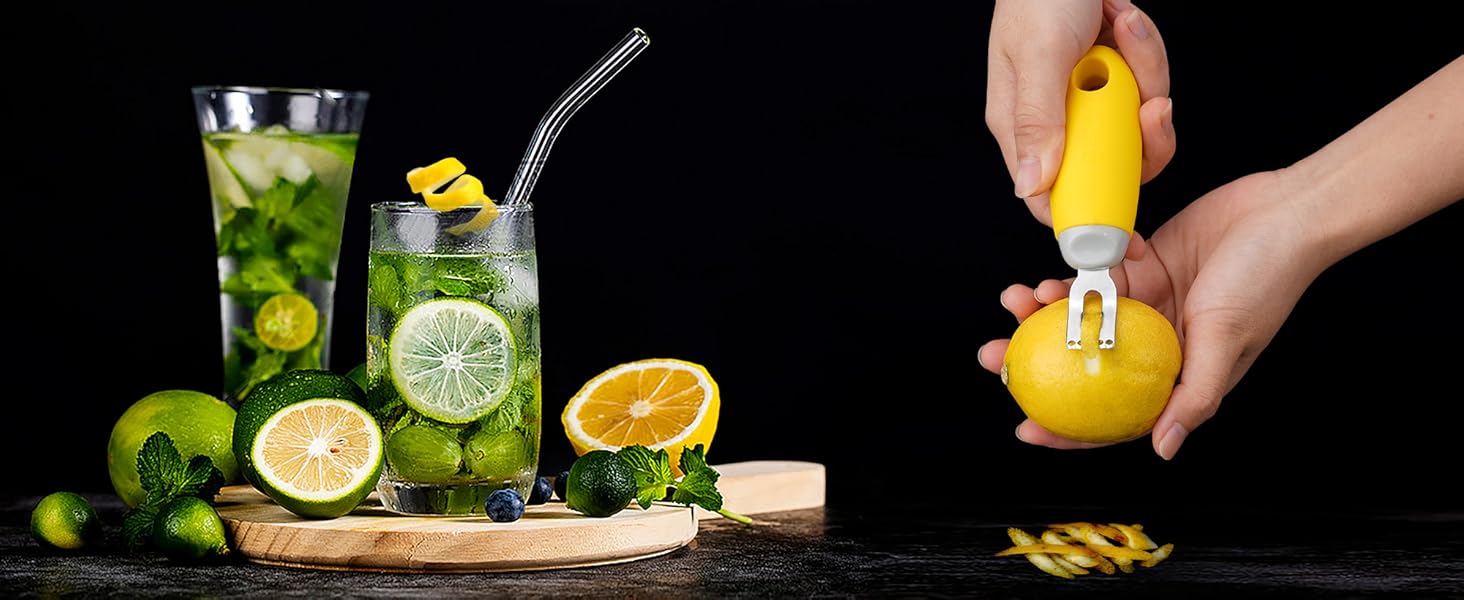 KITCHENDAO Citrus Lemon Peeler Zester Tool with Specially Designed