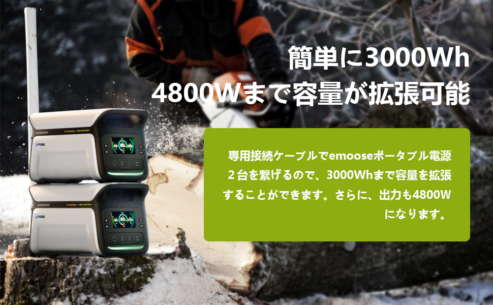 Amazon.co.jp: EVOPOW×emoose ポータブル電源 AC出力2400W
