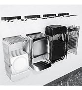 MOOMSINE Folding Chair Storage Rack Wall Mount, Garden Tool Hanger for Garage Organization, Patio...