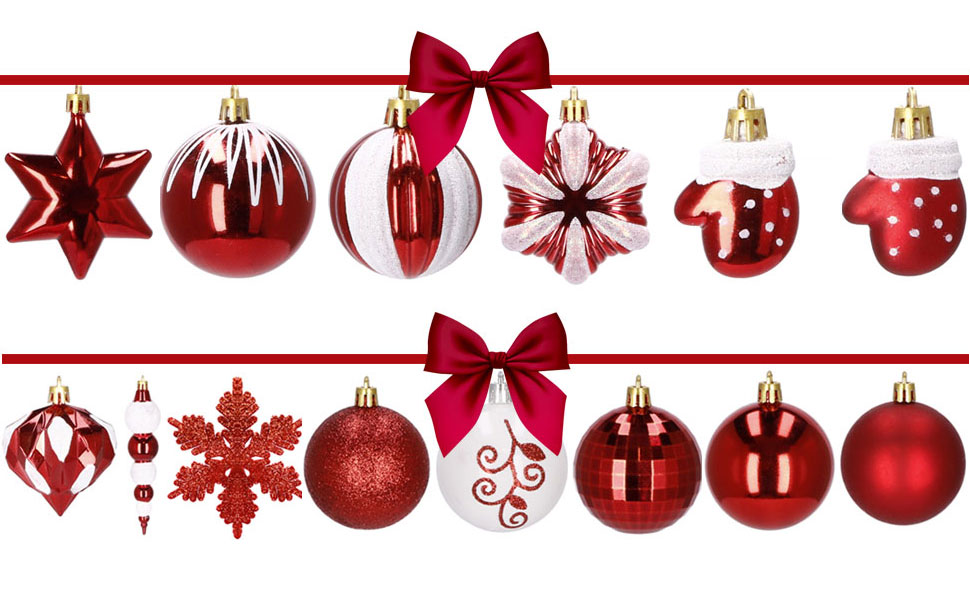 Bolas vermelhas Natal em vermelho