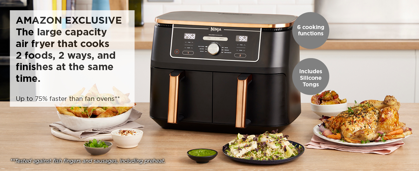 Ninja Dual Zone Copper Air Fryer AF400UKCP