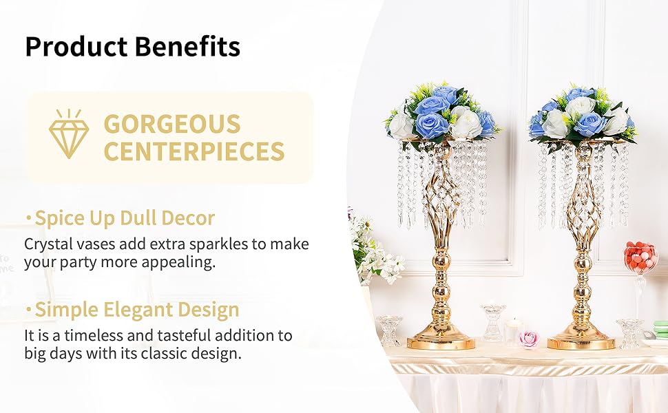 置物 m Amazon.com: 10 Pcs 19.3 inches Tall Crystal Flower Stand