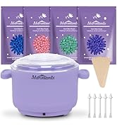 Waxing Kit -Silicone Wax Warmer for Hair Removal with 4 Packs of Hard Wax Beads, Portable Electri...