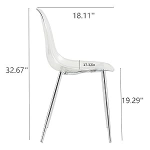 Crystal Clear Dining Chairs Set of 4