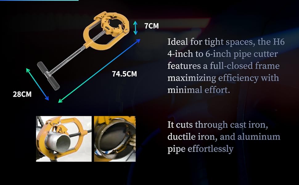 4-Wheel 4 in to 6 in Heavy Duty Pipe Cutter