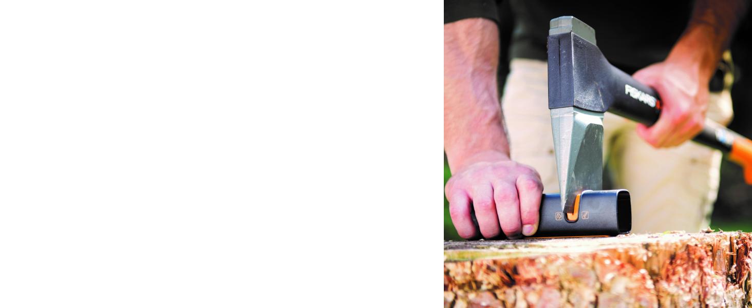 Fiskars XSharp Axe and Knife Sharpener, Ceramic sharpening stone