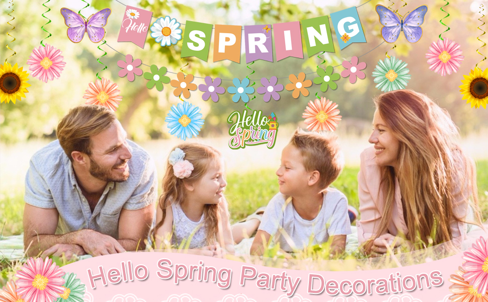 KORHONEN Hello Spring Party Decorations Include Hello