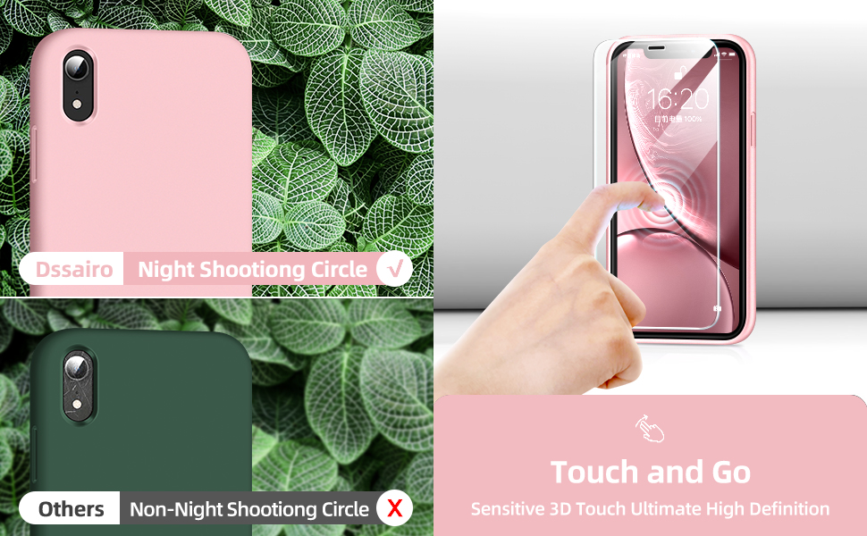 Dssairo [3 in 1 for iPhone Xr Case, with 2 Pack Screen