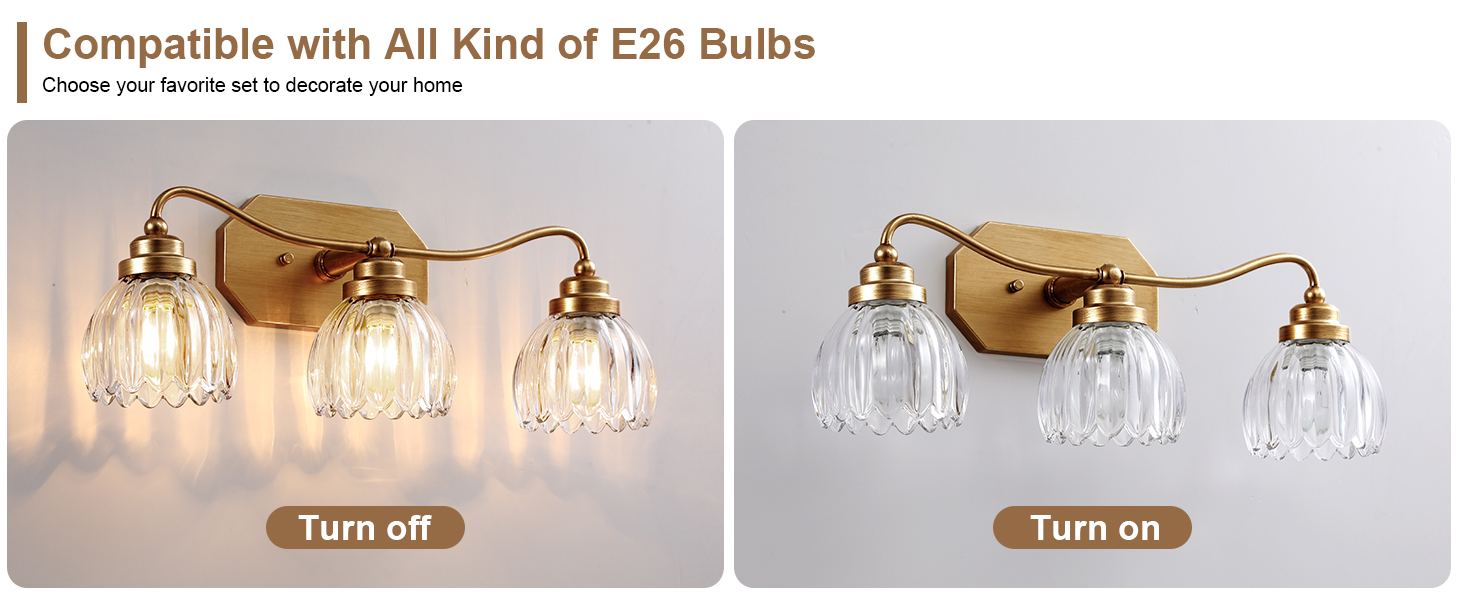 brass vanity light
