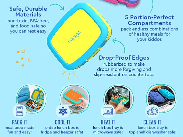 safe durable high-quality materials rubberized edges drop-proof microwave freezer dishwasher safe