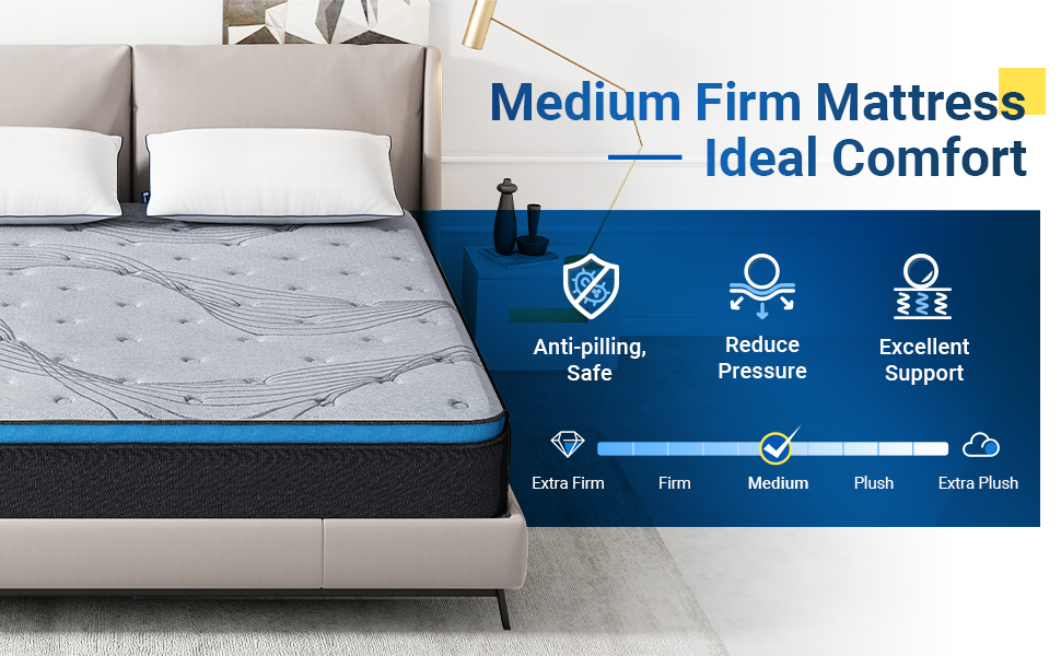 Full Mattress, Avenco Full Size Mattress in a Box, 10 Inch