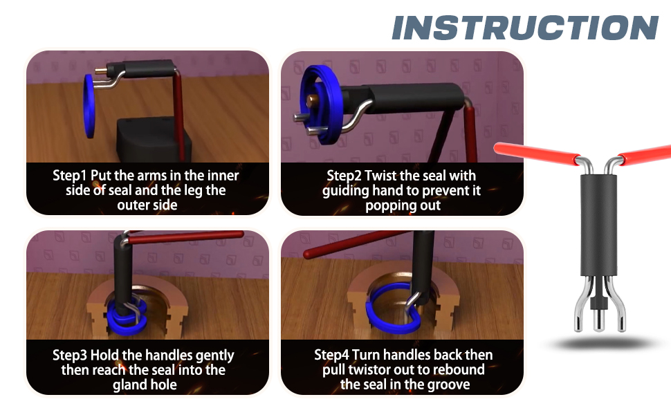 Seal Twistors Install Tools Hydraulic Cylinder Piston Rod
