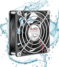 GDSTIME 80mm x 80mm x 25mm 12V Brushless DC Cooling Fan compatible with Desktop IP67 Waterproof