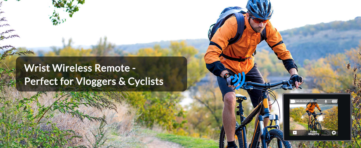wrist wireless remote perfect for vloggers & cyclists