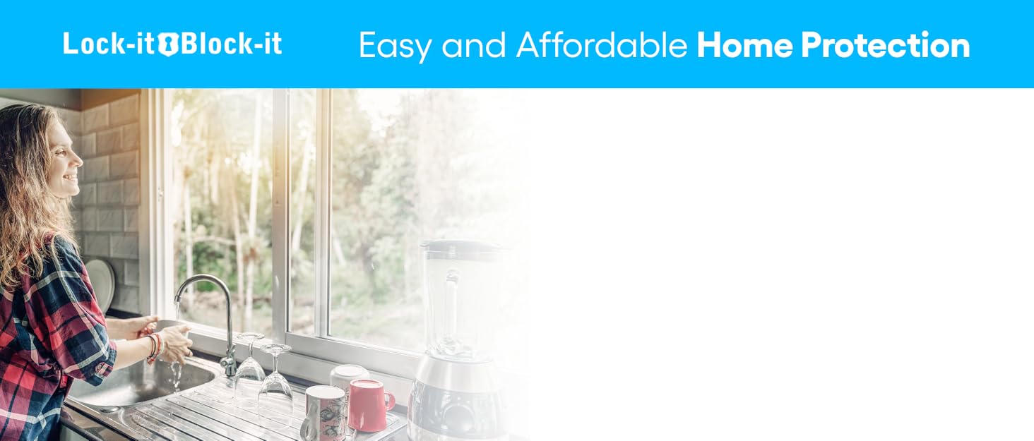 The Lockit Blockit Regular (2 Devices) Home Security Adjustable