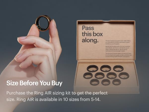 ULTRAHUMAN Ring Air マットグレー サイズ7 サイジングキット Ultrahuman Ring AIR Size 7- World's Lightest Sleep-Tracking