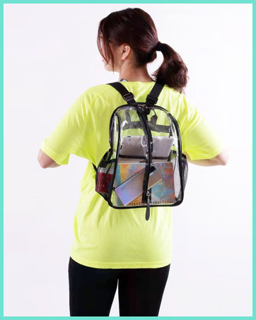 stylish mini clear backpack