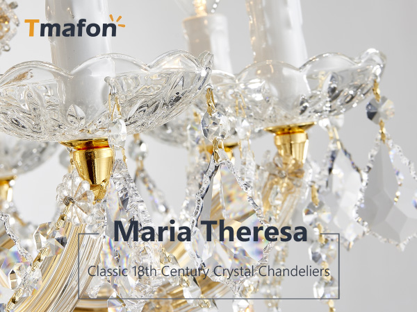 maria☆ TMAFON Modern Gold Crystal Chandelier Lighting - Luxury