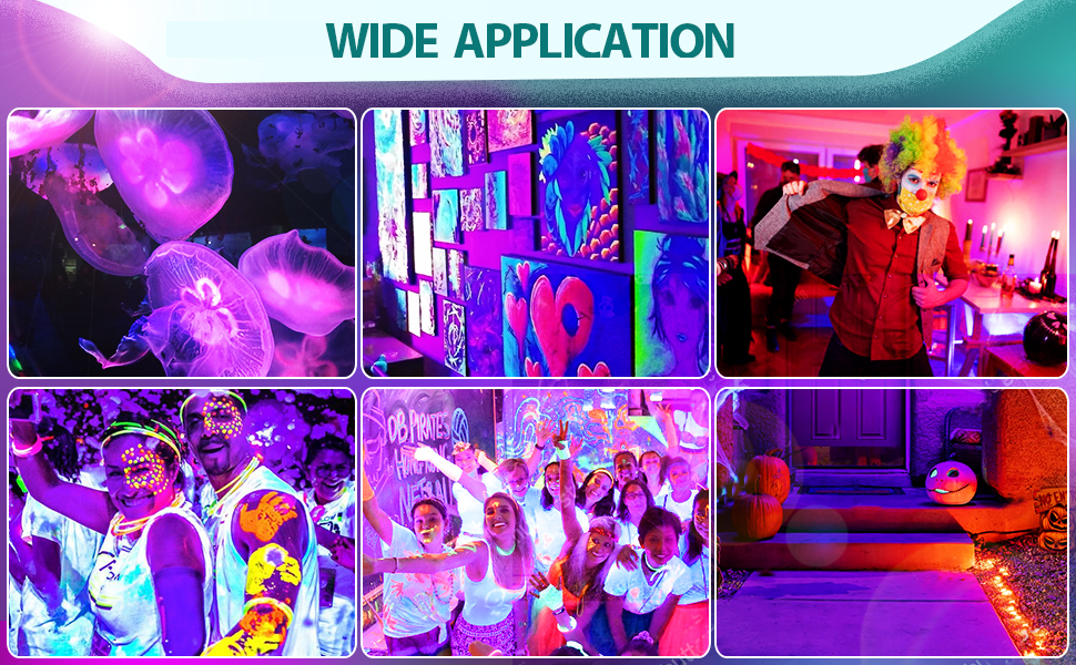 blacklights for glow party