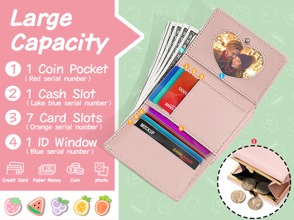 Amazon.com: YINHEXI Wallet Card Holder, Small Bifold RFID